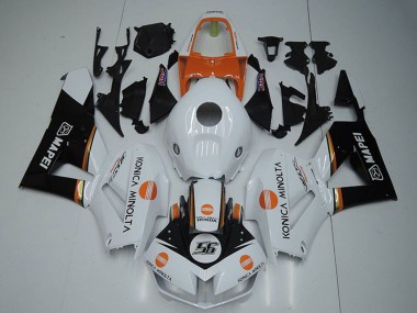 2012-2016 Honda CBR1000RR Motorcycle Fairings - White Orange Glossy Black Konica Minolta 56 Australia