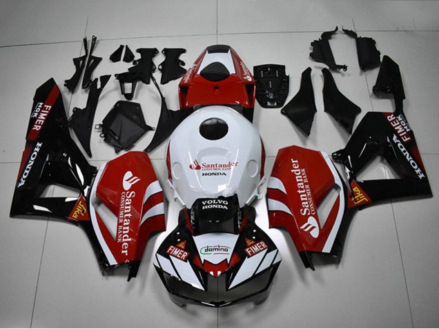 2012-2016 Honda CBR1000RR Motorcycle Fairings - White Red Glossy Black Santander Australia