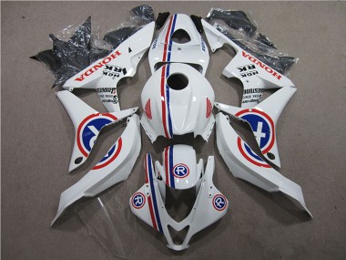 2007-2008 Honda CBR600RR Motorcycle Fairings - White Blue Red R Australia