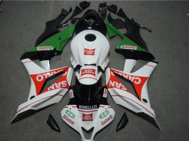 2007-2008 Honda CBR600RR Motorcycle Fairings - White Red Green San Carlo Australia