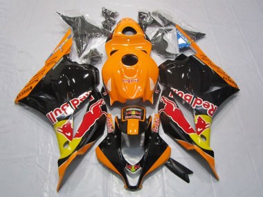 2009-2012 Honda CBR600RR Motorcycle Fairings - Orange Yellow Glossy Black Red Bull Australia
