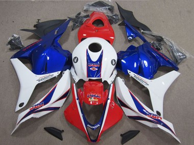 2009-2012 Honda CBR600RR Motorcycle Fairing - White Red Blue HRC Australia