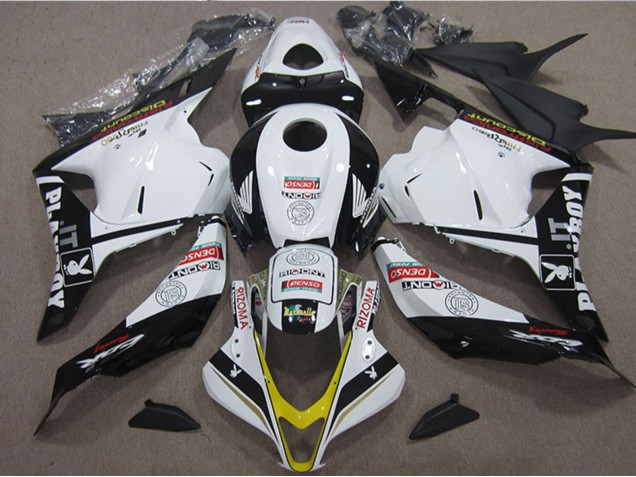2009-2012 Honda CBR600RR Motorcycle Fairings - White Yellow Glossy Black Rizoma Playboy Australia