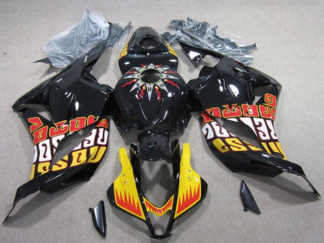 2009-2012 Honda CBR600RR Motorcycle Fairings - Yellow Glossy Black Red Rossi Australia