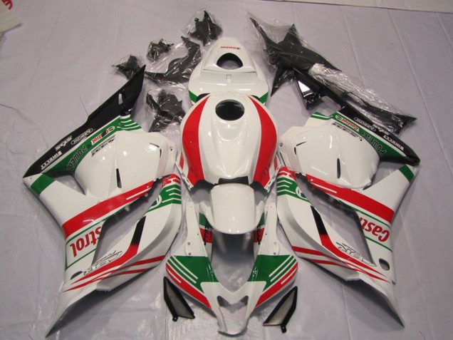 2009-2012 Honda CBR600RR Motorcycle Fairing - White Red Green Castrol Australia