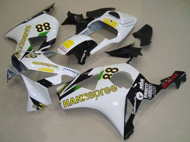 2002-2003 Honda CBR900RR 954 Motorcycle Fairings - White Yellow Glossy Black Hannspree 88 Australia