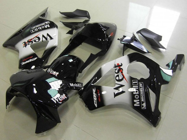 2002-2003 Honda CBR900RR 954 Motorcycle Fairings - Glossy Black White West Australia