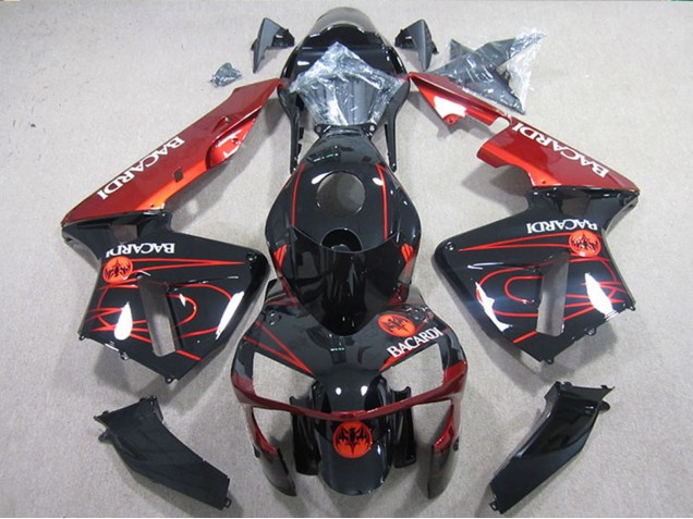 2004-2005 Kawasaki ZX10R Motorcycle Fairings - Black Red Racardi Australia