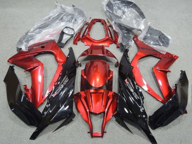 2011-2015 Kawasaki ZX10R Motorcycle Fairing - Red Glossy Black Australia