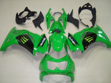 2008-2012 Kawasaki ZX250R Motorcycle Fairings - Green Black Monster Australia