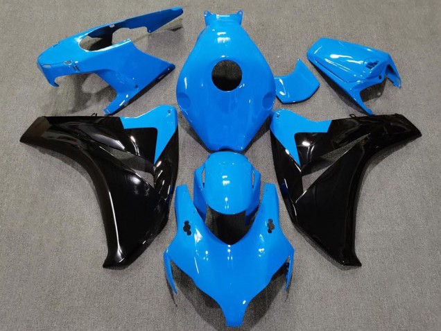 2008-2011 Honda CBR1000RR Motorcycle Fairings - Baby Blue Glossy Black Australia