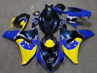 2008-2011 Honda CBR1000RR Motorcycle Fairing - Dark Blue Yellow Red Bull Australia