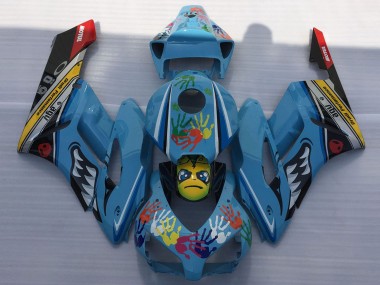 2004-2005 Honda CBR1000RR Motorcycle Fairings - Blue Yellow Black Red Shark Australia