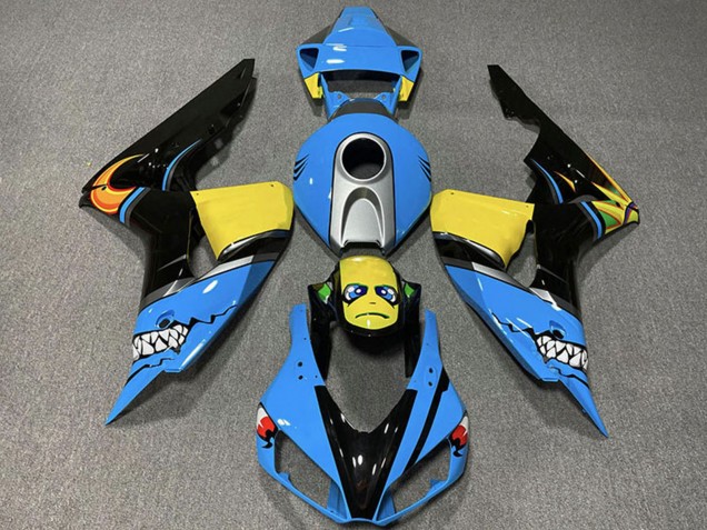 2006-2007 Honda CBR1000RR Motorcycle Fairings - Light Blue Yellow Silver Glossy Black Shark Australia