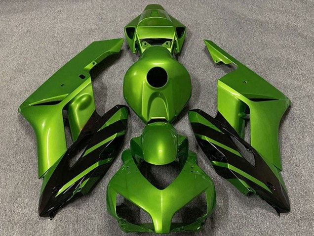 2004-2005 Honda CBR1000RR Motorcycle Fairings - Green Glossy Black Stripe Australia