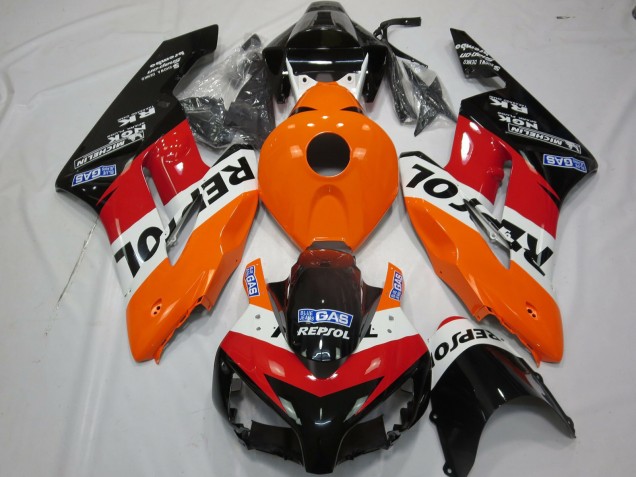 2004-2005 Honda CBR1000RR Motorcycle Fairings Kit - Orange White Red Glossy Black Repsol Australia