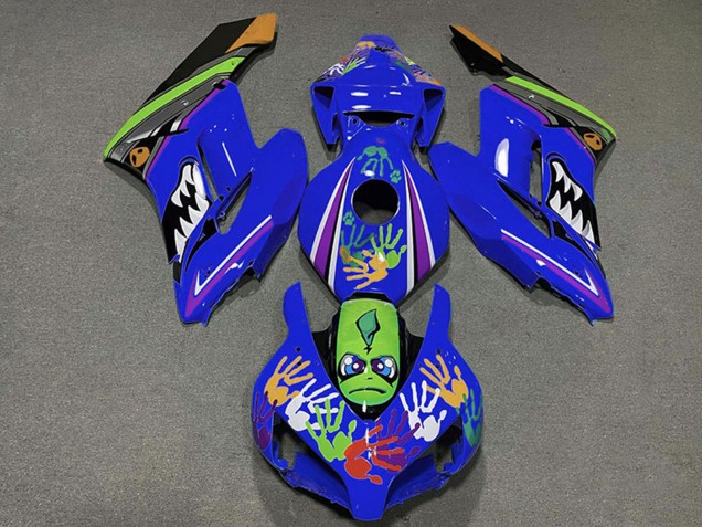 2004-2005 Honda CBR1000RR Motorcycle Fairings - Blue Green Orange Black Shark Australia