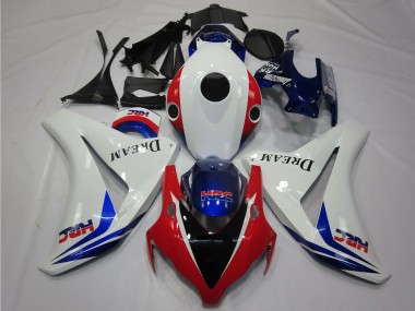 2008-2011 Honda CBR1000RR Motorcycle Fairings - White Red Blue HRC Dream Glossy Black Australia