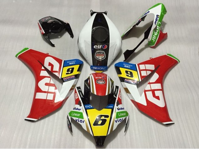 2008-2011 Honda CBR1000RR Motorcycle Fairings - White Red Yellow Green Black Givi 6 Australia