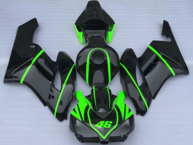 2004-2005 Honda CBR1000RR Motorcycle Fairings - Glossy Black High Viz Green Australia