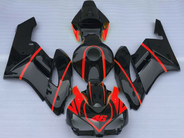 2004-2005 Honda CBR1000RR Motorcycle Fairings - Glossy Black Red Australia