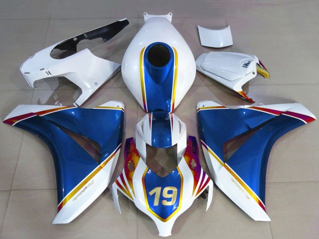 2008-2011 Honda CBR1000RR Motorcycle Fairings - White Blue Yellow Red 19 Australia