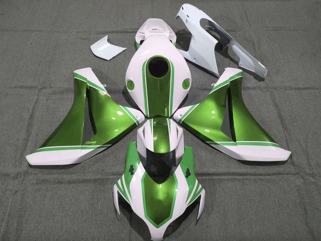 2008-2011 Honda CBR1000RR Motorcycle Fairings - White Glossy Pearl Green Australia