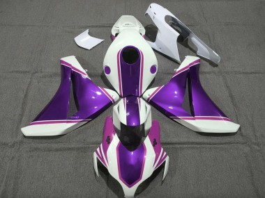 2008-2011 Honda CBR1000RR Motorcycle Fairings - White Glossy Purple Pink Australia