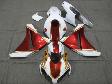 2008-2011 Honda CBR1000RR Motorcycle Fairings - White Red Gold Australia