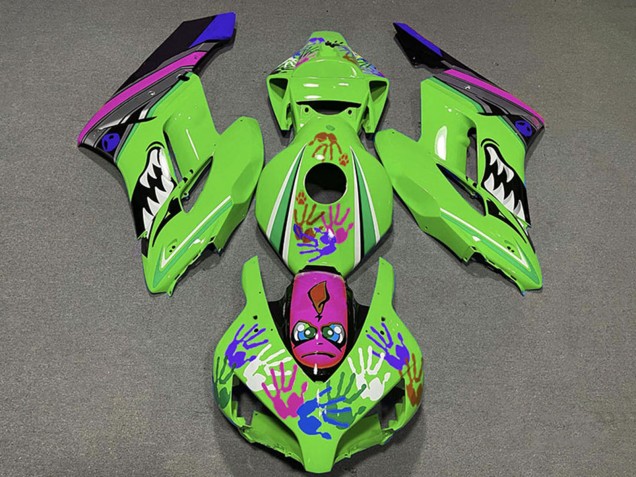2004-2005 Honda CBR1000RR Motorcycle Fairings - Green Purple Blue Black Shark Australia