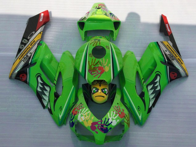 2004-2005 Honda CBR1000RR Motorcycle Fairings - Green Yellow Black Red Shark Australia