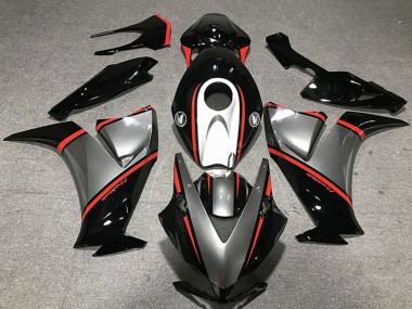 2012-2016 Honda CBR1000RR Motorcycle Fairings - Gunmetal Grey Glossy Black Red Australia