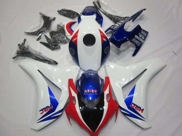 2008-2011 Honda CBR1000RR Motorcycle Fairing - White Blue Red HRC Australia
