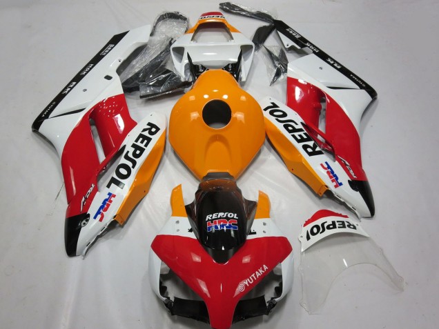 2004-2005 Honda CBR1000RR Motorcycle Fairing - White Orange Red Glossy Black Repsol HRC Australia