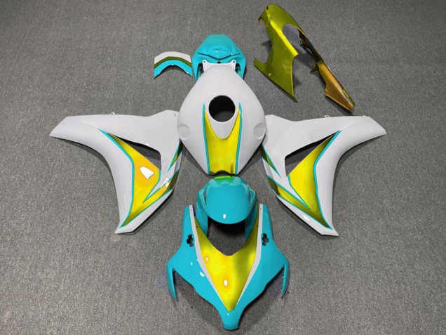 2008-2011 Honda CBR1000RR Motorcycle Fairings - White Light Blue Gold Australia