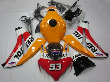 2008-2011 Honda CBR1000RR Motorcycle Fairings - Orange White Red Glossy Black Repsol 93 Australia