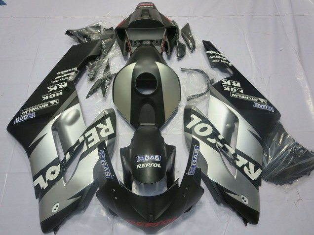 2004-2005 Honda CBR1000RR Motorcycle Fairings - Silver Grey Matte Black Repsol Australia