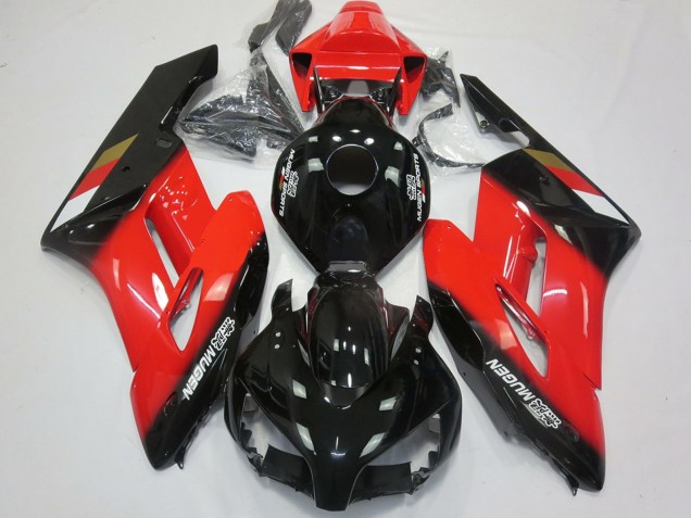 2004-2005 Honda CBR1000RR Motorcycle Fairings - Red Glossy Black Mugen Australia