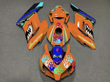 2004-2005 Honda CBR1000RR Motorcycle Fairings - Orange Blue Black Shark Australia