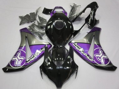 2008-2011 Honda CBR1000RR Motorcycle Fairings - Purple Grey Glossy Black Australia