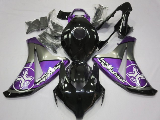 2008-2011 Honda CBR1000RR Motorcycle Fairings - Purple Grey Glossy Black Australia