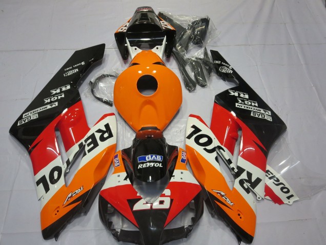 2004-2005 Honda CBR1000RR Motorcycle Fairings - Orange White Red Glossy Black Repsol 26 Australia