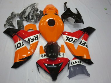 2008-2011 Honda CBR1000RR Motorcycle Fairing - Orange White Red Glossy Black Repsol Australia