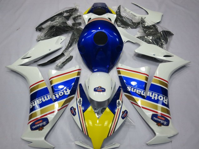 2012-2016 Honda CBR1000RR Motorcycle Fairings - White Blue Gold Rothmans Australia