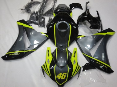 2008-2011 Honda CBR1000RR Motorcycle Fairings - Grey Yellow Glossy Black 46 Australia