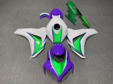 2008-2011 Honda CBR1000RR Motorcycle Fairings - White Green Purple The Joker Australia