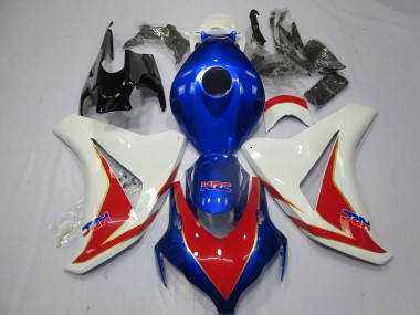 2008-2011 Honda CBR1000RR Motorcycle Fairings - White Blue Red HRC Australia