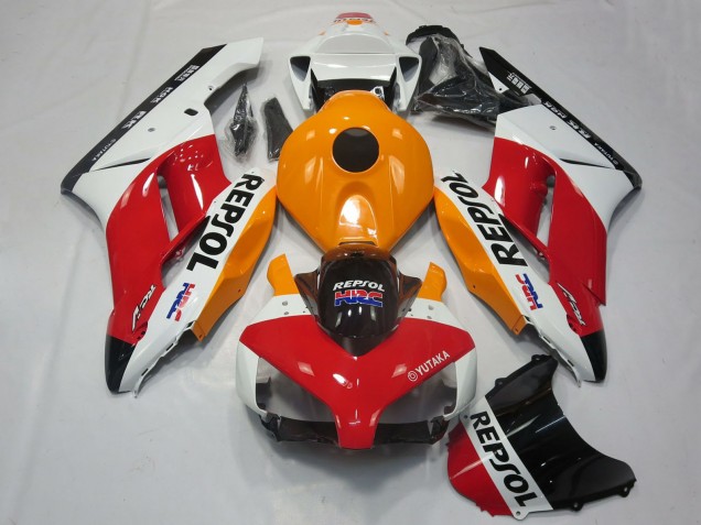 2004-2005 Honda CBR1000RR Motorcycle Fairings - White Orange Red Glossy Black Repsol HRC Australia