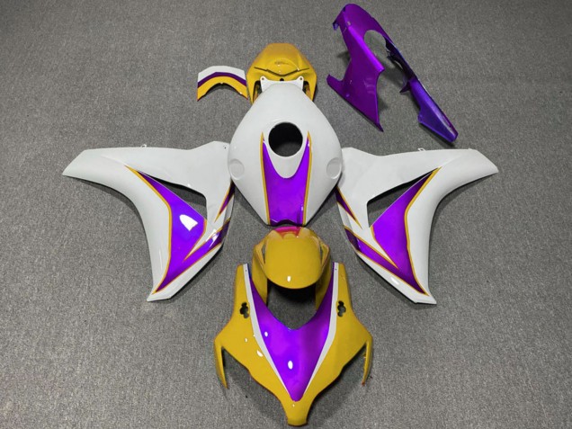 2008-2011 Honda CBR1000RR Motorcycle Fairings - White Yellow Purple Australia
