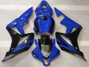 2007-2008 Honda CBR600RR Motorcycle Fairings - Blue Glossy Black OEM Style Australia